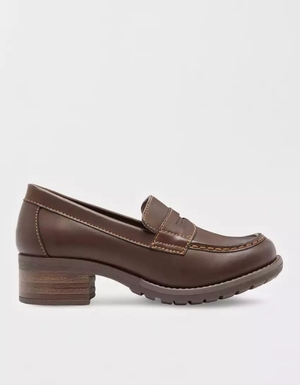 Loafers American Eagle Eastland Holly Penny Marron Femme | BYA-08009318